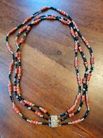 Vintage Koraal Ketting, Sieraden, Tassen en Uiterlijk, Kettingen, Gebruikt, Oranje, Ophalen of Verzenden, Overige materialen
