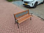 Gietijzeren bank 120cm met hardhouten latten, Tuin en Terras, Tuinbanken, Ophalen, Zo goed als nieuw