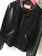 Niruer zwart leer/suede bomberjack Mango maat xs, Mango, Zwart, Nieuw, Ophalen of Verzenden