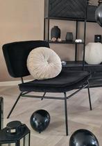 By Boo Vice Fauteuil - Zwart Velours, Huis en Inrichting, Fauteuils, Ophalen, Minder dan 75 cm, Nieuw, Metaal