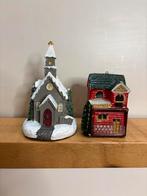 Kerstdorp huisje en kerkje set, Diversen, Kerst, Ophalen of Verzenden, Zo goed als nieuw