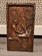 Schilderij hout, Antiek en Kunst, Kunst | Beelden en Houtsnijwerken, Ophalen of Verzenden