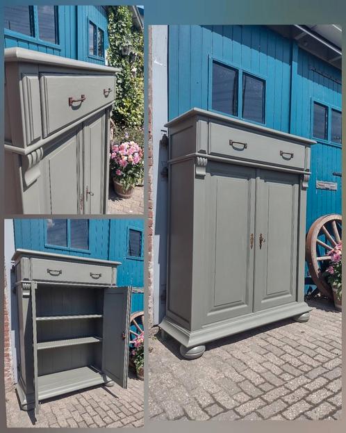 Kledingkast kinderkamer stoer groengrijs NIEUW, Kinderen en Baby's, Kinderkamer | Commodes en Kasten, Nieuw, Kast, 105 cm of meer