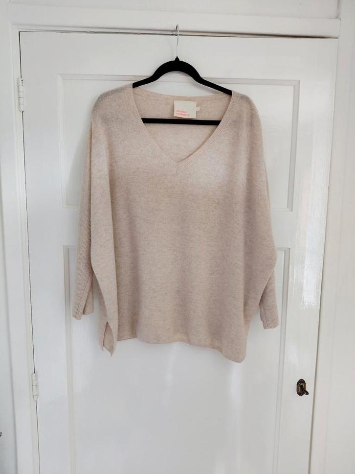 Absolut Cashmere Camille trui beige 100% Cashmere L NW220,-, Kleding | Dames, Truien en Vesten, Zo goed als nieuw, Maat 42/44 (L)