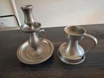 Set tinnen kandelaars, Antiek en Kunst, Ophalen of Verzenden, Overige materialen