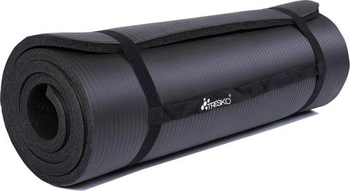 Yoga mat zwart, 190x100x1,5 cm dik, fitnessmat, pilates,, Sport en Fitness, Yoga en Pilates, Nieuw, Yogamat, Ophalen of Verzenden