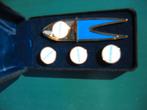 Set van golf markers en pitching fork in luxe etui, Ophalen of Verzenden