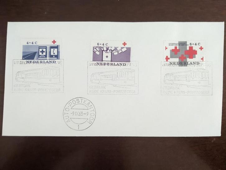 NL 1963; Env. RODE KRUISZEGELS stempels AUTOPOSTKANTOOR, Postzegels en Munten, Brieven en Enveloppen | Nederland, Envelop, Verzenden