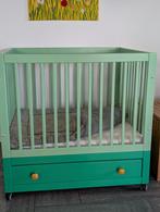 Box, groen. 80x90x95 cm, met matras en boxkleed., Ophalen, Gebruikt, Rechthoekig, In hoogte verstelbaar