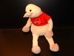 EVORA KRUIDVAT EEND VELOURS LICHTGEEL/BEIGE MET ROOD SHIRTJE, Verzenden, Nieuw, Eend