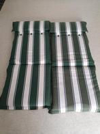 2x Hartman Tuinstoelkussens 125x50cm Groen/Wit, Ophalen of Verzenden, Gebruikt, Overige materialen
