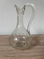 Glazen Waterkan met decoratie, Gebruikt, Overige typen, Ophalen of Verzenden, Glas