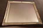 Zilverkleurige zware spiegel 67x58 cm, Huis en Inrichting, Woonaccessoires | Spiegels, Ophalen, Gebruikt, Minder dan 100 cm, Rechthoekig
