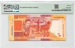 South Africa 200 Rand 2018 Unc PMG 66 EPQ, Ophalen of Verzenden, Zuid-Afrika, Los biljet
