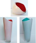 Twee vazen Batman en cup door Carine Riezebos Royal Leerdam, Ophalen of Verzenden