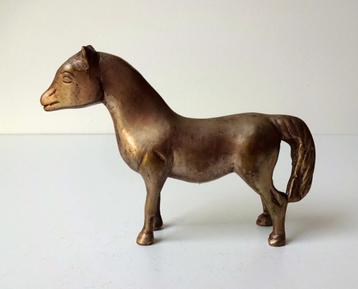 Brons legering paard zilverkleurig staande houding 2255-b