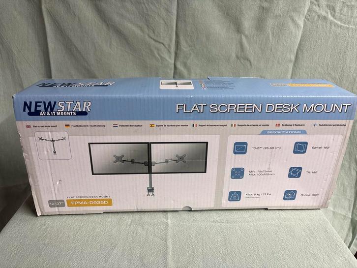 NewStar FPMA-D935D Bureau Monitor Arm, Computers en Software, Monitoren, Nieuw, 60 Hz of minder, HDMI, Gaming, In hoogte verstelbaar