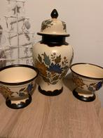 Flora Gouda plateel Holland handwerk 3070- 2 stuks,436-1stuk, Antiek en Kunst, Antiek | Porselein, Ophalen of Verzenden