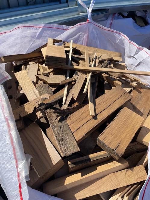 EIKEN haardhout, kachelhout, aanmaakhout per Big-Bag ca 1M3., Tuin en Terras, Haardhout, Eikenhout, 6 m³ of meer, Ophalen