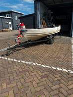 Polyester Motorboot met Mercury 8pk + Trailer, Watersport en Boten, Overige Watersport en Boten, Ophalen, Gebruikt