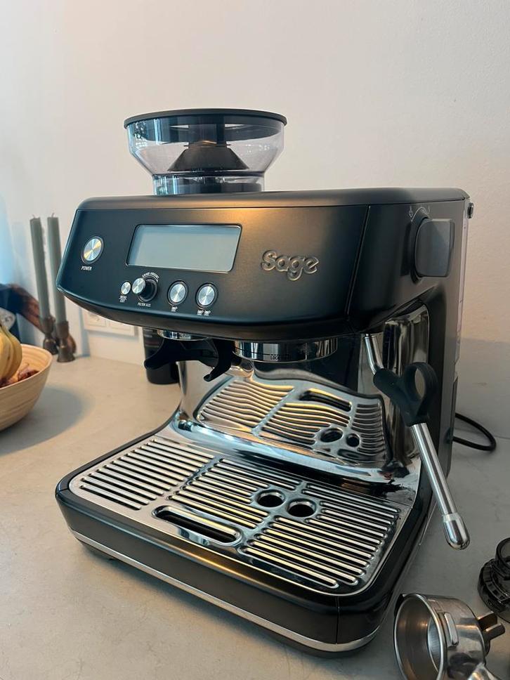 Sage Barista Pro, black stainless., Witgoed en Apparatuur, Koffiezetapparaten, Zo goed als nieuw, Koffiebonen, Ophalen of Verzenden