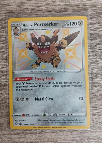 Galarian Perrserker Shining Fates baby shiny beschikbaar voor biedingen