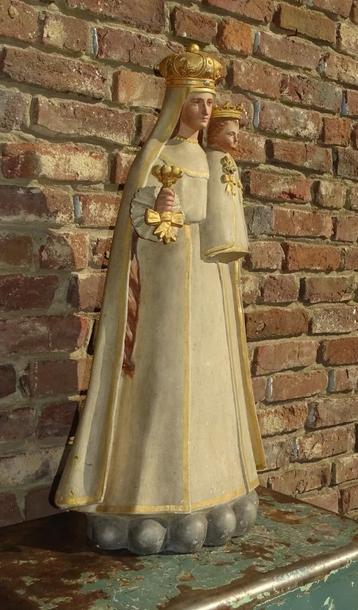 prachtig gipsen maria beeld uit belgische kerk beschikbaar voor biedingen