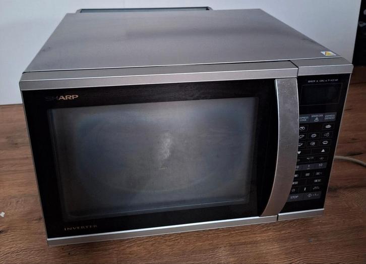 Combi-magnetron Sharp R-971INW, Witgoed en Apparatuur, Ovens, Gebruikt, Vrijstaand, Minder dan 45 cm, Hete lucht, Magnetronfunctie