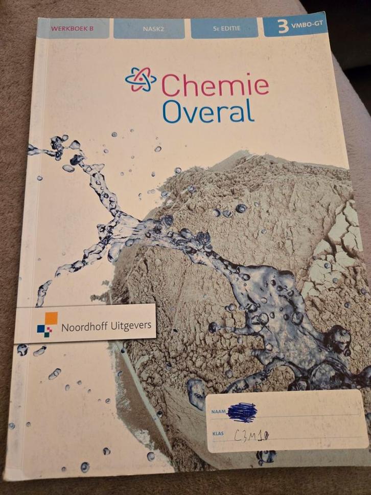 Chemie Overal 3 VMBO-GT Werkboek, Boeken, Schoolboeken, Gelezen, Scheikunde, VMBO, Ophalen of Verzenden