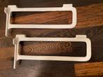 Vintage handdoekrek emaille, wasbakhouder, Ophalen of Verzenden, Gebruikt, Wit, Handdoekenrek