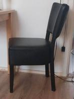 2 lederen eetstoelen ophalen voorburg, Huis en Inrichting, Stoelen, Ophalen, Zwart