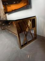 Tv meubel van steenless steel messing, Ophalen of Verzenden, Zo goed als nieuw, 25 tot 50 cm, Rechthoekig
