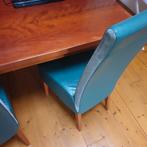 4 leren stoelen groen suede, Ophalen, Overige kleuren