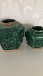 Vintage - Chinese gemberpot zonder deksel - groen, Ophalen of Verzenden