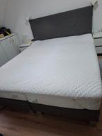 Te koop boxspring bed, Ophalen, Tweepersoons, Zo goed als nieuw, Grijs