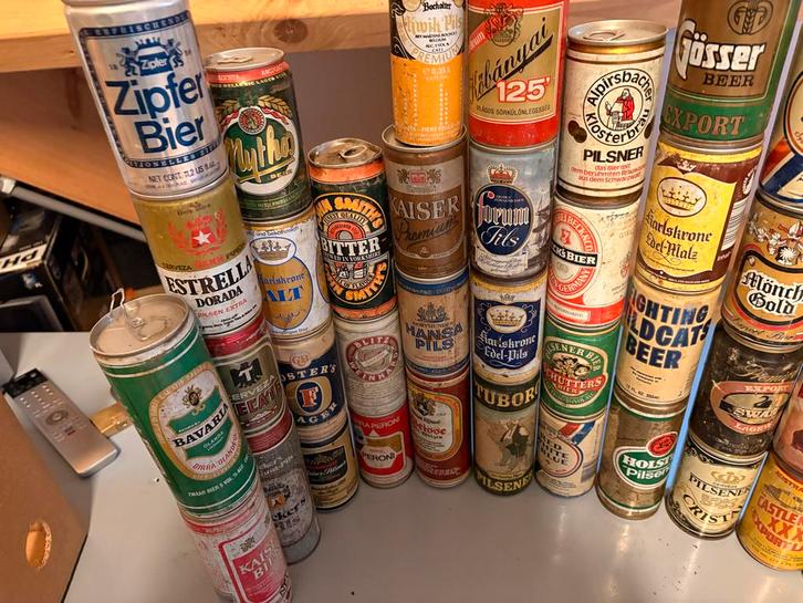 Bierblik Collectie van 50+ Vintage Bierblikjes (ongeopend), Verzamelen, Biermerken, Gebruikt, Overige typen, Overige merken, Ophalen