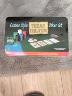 Texas Hold'em Pokerset - Casino Stijl, Onbekend, Vijf spelers of meer, Ophalen of Verzenden, Zo goed als nieuw