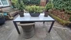 Tuintafel grijs van kleur., Ophalen of Verzenden, Gebruikt, Rechthoekig, Aluminium