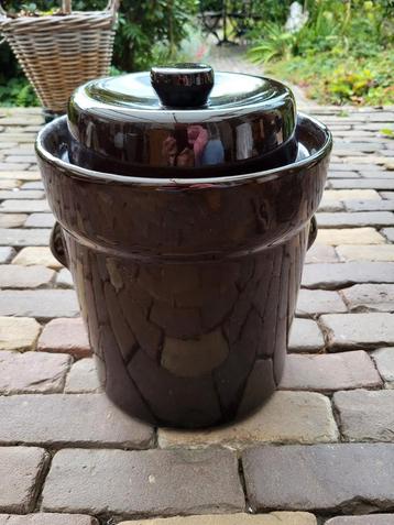 Aardewerk zuurkool pot 10 ltr  beschikbaar voor biedingen