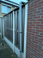 Hardhouten schuttingdelen inclusief deur op metalen frame, Tuin en Terras, Ophalen, Minder dan 3 meter, Hout, 1 tot 2 meter