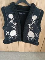 Gilet/ bodywarmer Zara geborduurd maat M, Ophalen of Verzenden, Gedragen, Zwart