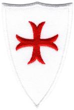 Knights Templar schild stoffen opstrijk patch embleem, Ophalen of Verzenden, Nieuw, Bedrijf of Vereniging
