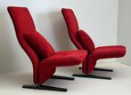 2 x Concorde loungestoel rood design Pierre Paulin Artifort, Huis en Inrichting, Ophalen, ., Design, 75 tot 100 cm