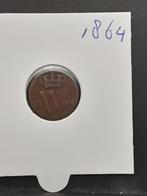1/2 cent 1864 Koning Willem III, Postzegels en Munten, Munten | Nederland, Ophalen of Verzenden, Koning Willem III, Overige waardes