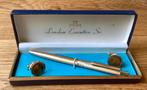 Pen en manchetknopen: London Executive Set. Diamond Cut 22ct, Ophalen of Verzenden, Zo goed als nieuw, Balpen, Overige merken
