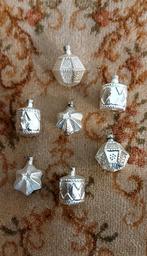 7 Antieke kerstballetjes - lampionnetjes sterren trommeltjes, Ophalen of Verzenden