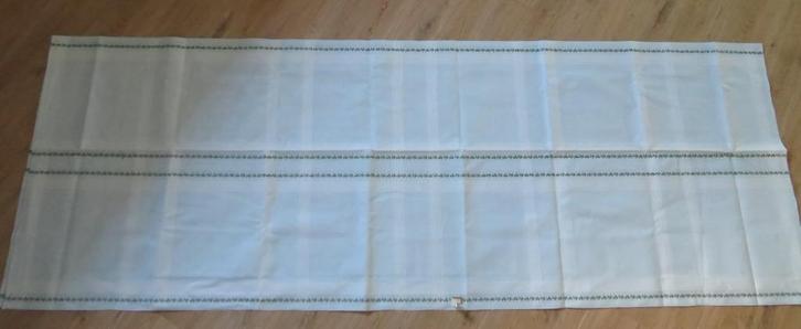 Tafelkleed Blauw met wit/groen Vintage, Huis en Inrichting, Keuken | Textiel, Nieuw, Tafelkleed of Tafelzeil, Overige kleuren