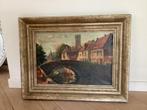 Klassiek Schilderij: Stad met Brug, Antiek en Kunst, Ophalen