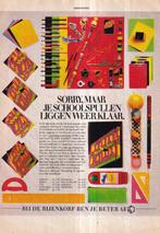 Retro reclame 1986 Bijenkorf warenhuis schoolspullen, Ophalen of Verzenden