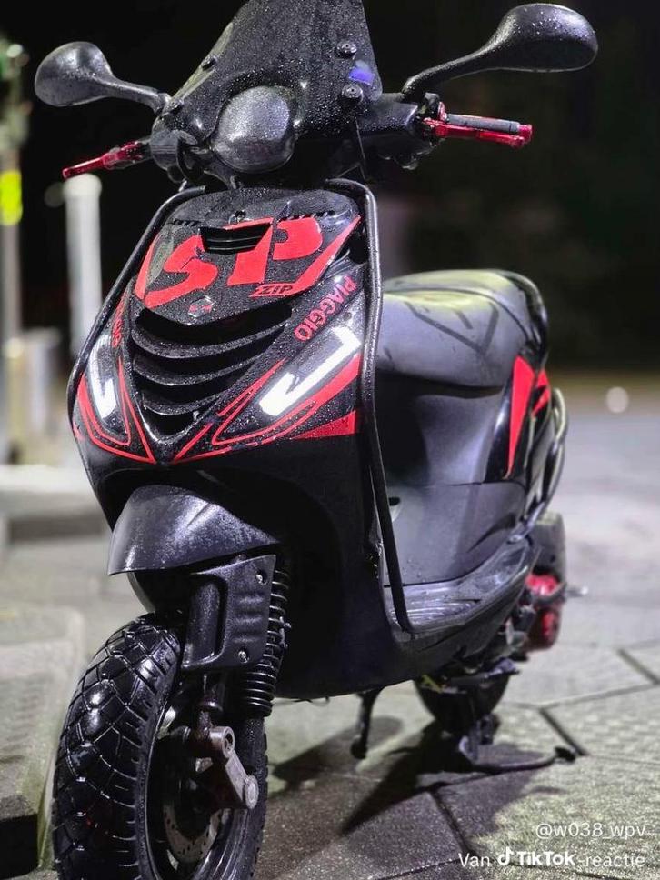 Zip 80cc SP vork custom carter, Fietsen en Brommers, Scooters | Peugeot, Zo goed als nieuw, Overige modellen, Benzine, Ophalen